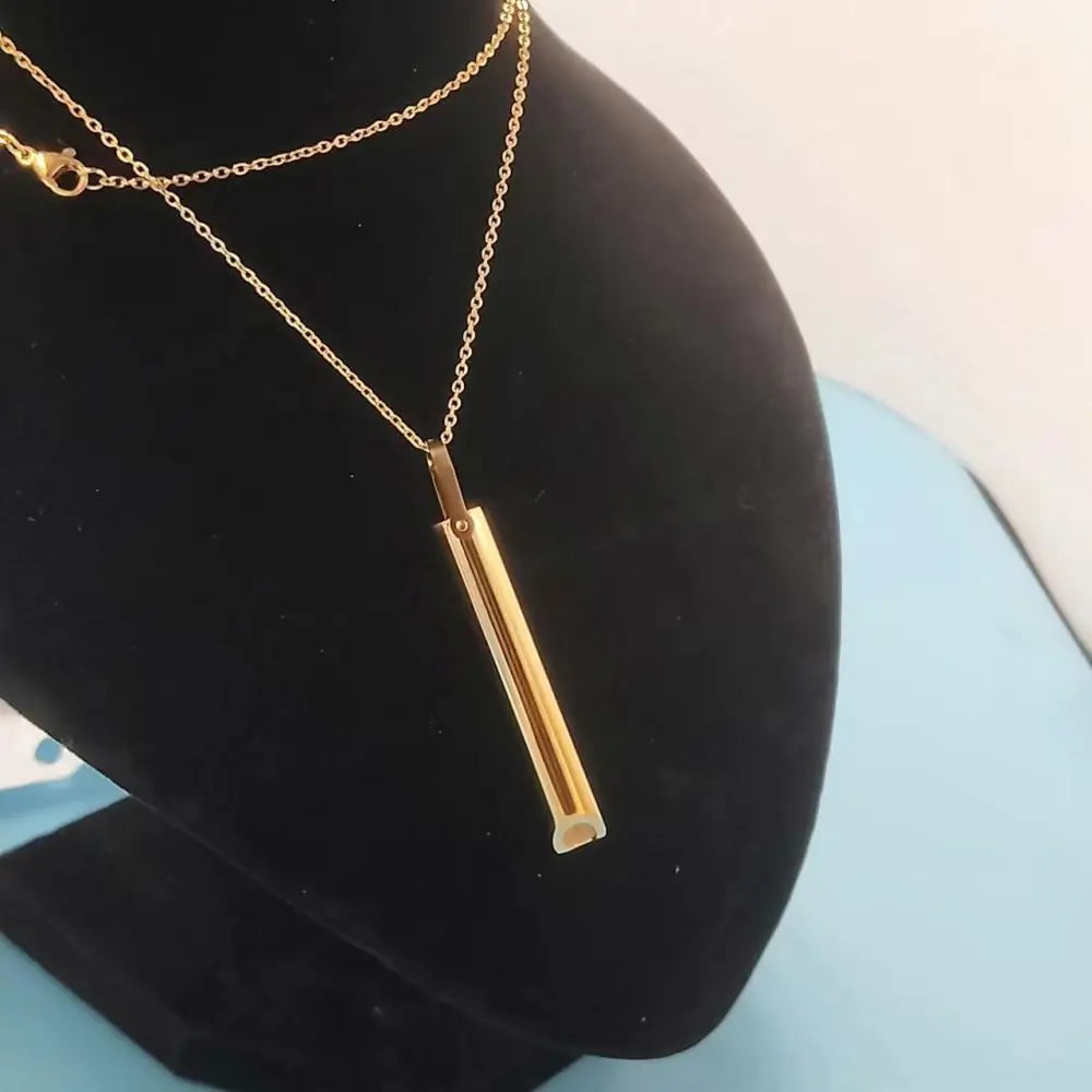 Breathing Necklace Stainless Steel Pendant