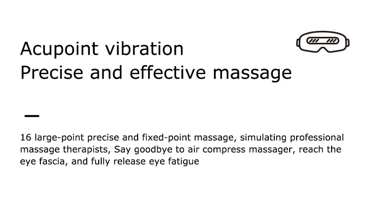 Electric Eye Massager, Acupuncture Point, Vibration Massage Eye Care With Bluetooth Music