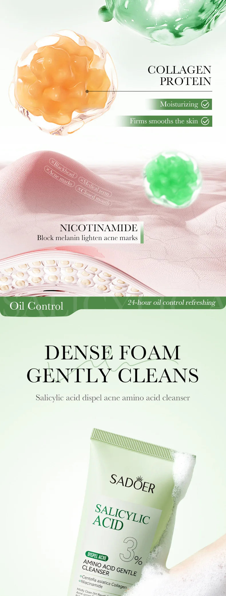 SADOER Salicylic Acid Facial Cleanser