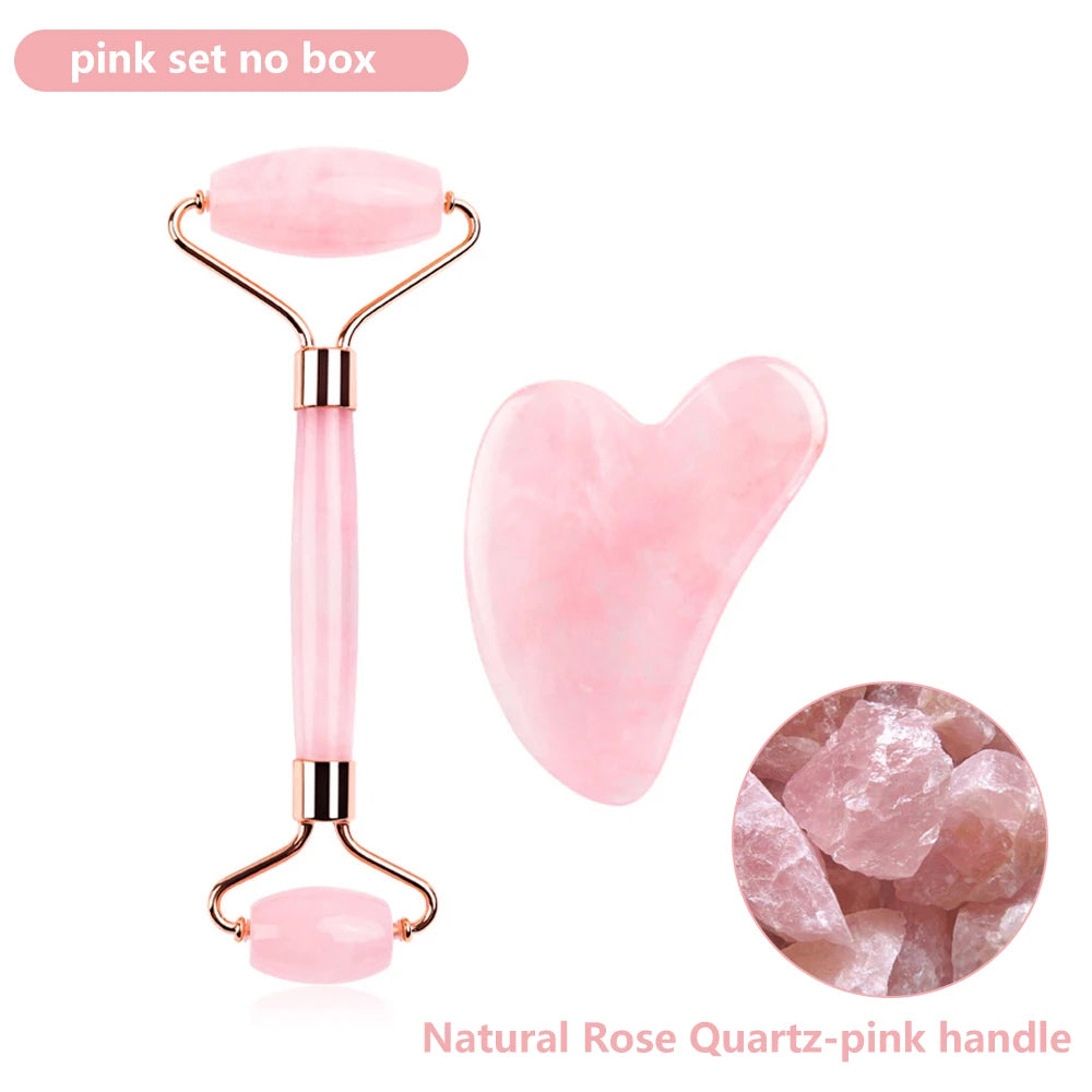 Natural Facial Massager Face Roller, Jade Stone Roller