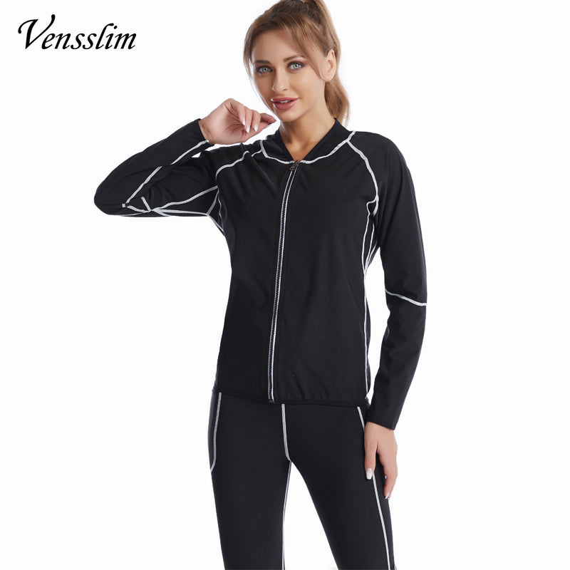 Women White line Shirt Sweat Sauna Pants Body Shapers