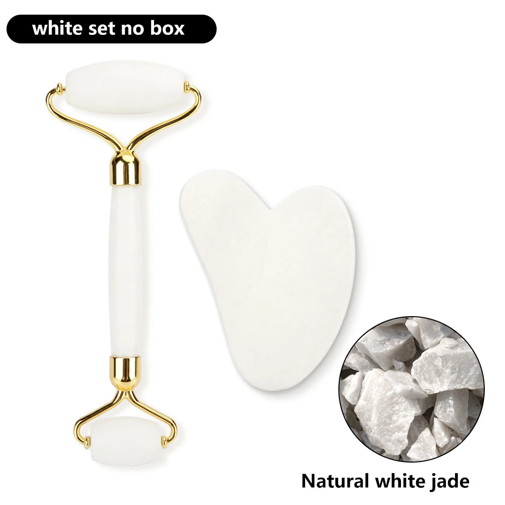 Natural Facial Massager Face Roller, Jade Stone Roller