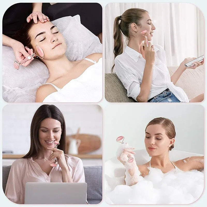 Natural Facial Massager Face Roller, Jade Stone Roller