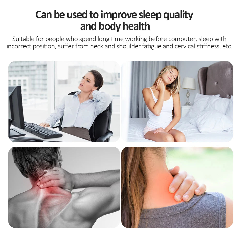 Tourmaline Magnetic Therapy Neck Brace Belt Pain Relief Massage Cervical Vertebra Protection Support Self-Heating Neck Care Belt