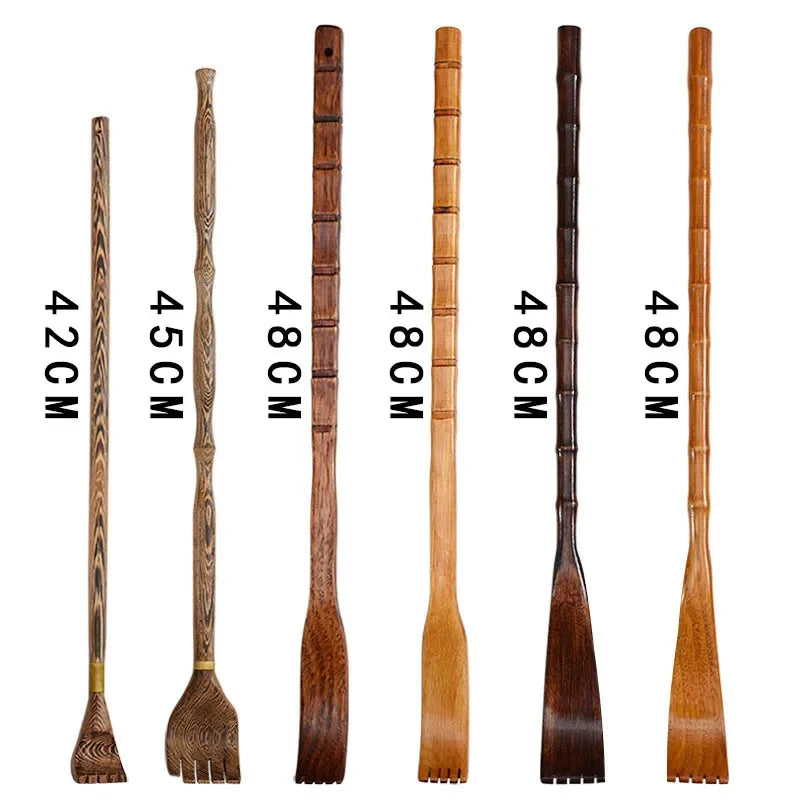 Long Handle Wooden Back Scratcher Massager