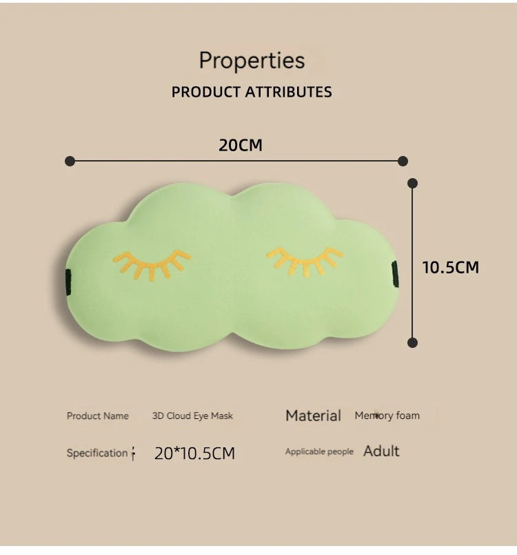 Sleeping Blindfold 3D Cartoon Cloud Eye Mask