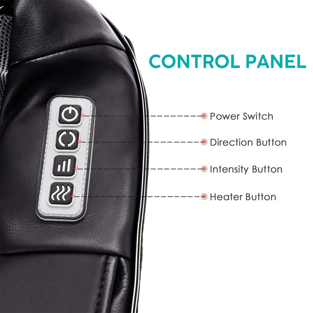 Wireless Shiatsu Neck And Back Massager Neck And Shoulder Kneading Massage Shawl Neck Cervical Relaxing Trapezius Massager