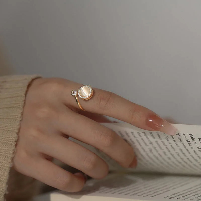 Korea Opal Rotating Anxiety Rings