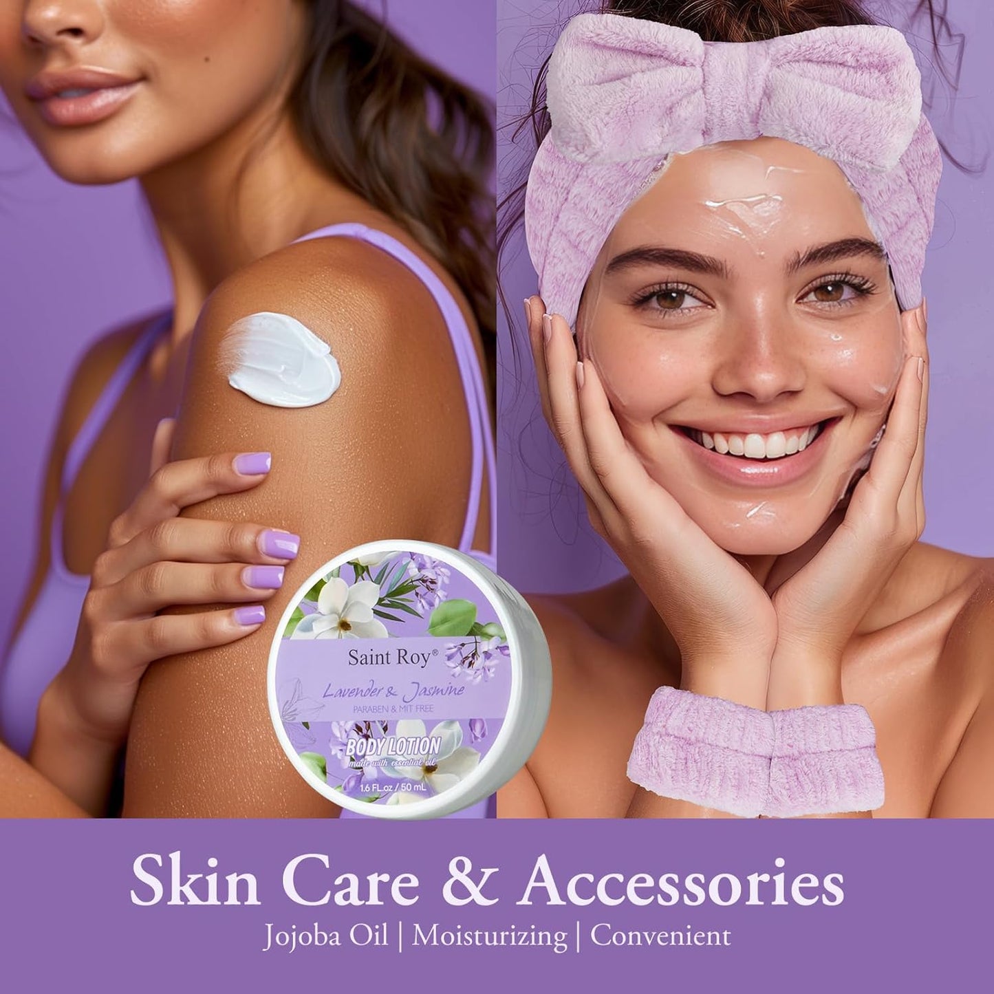 Mothers Day Gifts for Women, Bath and Body Gift Basket Set for Women, Birthday Gifts for Woman Self Care Get, Jasmine Spa Gift Basket 13-Pcs Bath Gift Set, Home Spa Gift Basket, Lavender Gift Baskets