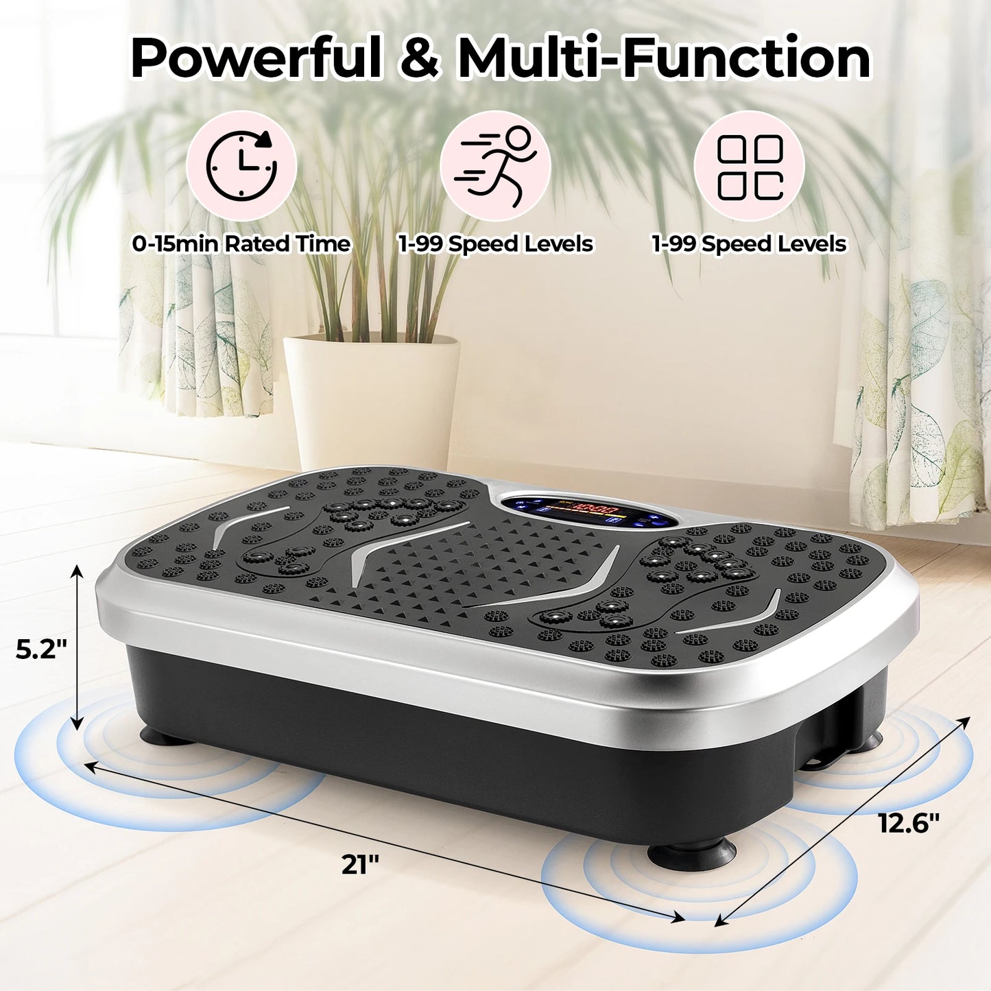 Vibration Plate Exercise Machine Whole Body Workout Fitness 3D Vibration Platform Whole Body Vibration Machine for Home Fitness