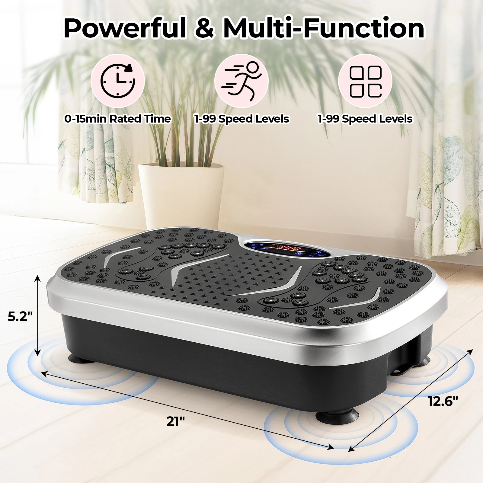 Vibration Plate Exercise Machine Whole Body Workout Fitness 3D Vibration Platform Whole Body Vibration Machine for Home Fitness