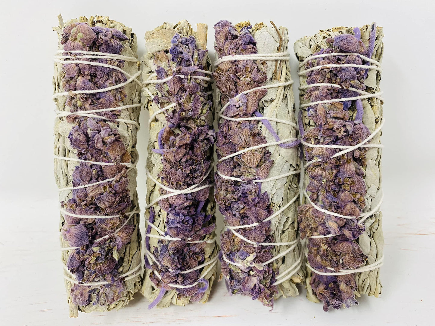 Bholi Sage plus Sage Smudge Kit for Cleansing Negative Energy Lavender with White Sage Smudge Sticks Pack of 4