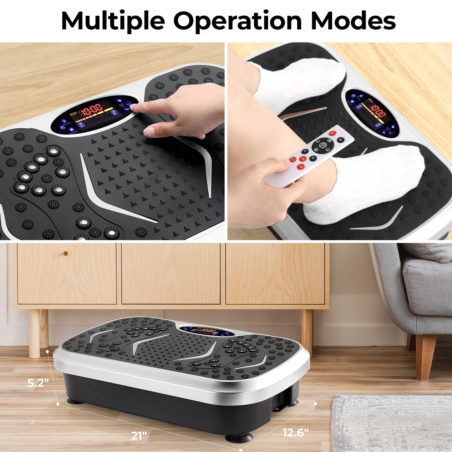Vibration Plate Exercise Machine Whole Body Workout Fitness 3D Vibration Platform Whole Body Vibration Machine for Home Fitness