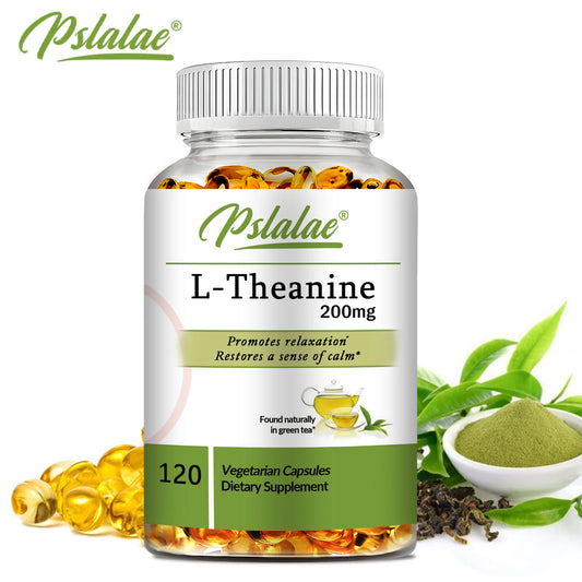 Premium L-Theanine 200mg - Relieves Stress, Supports Calmness and Relaxation - 120 Capsules