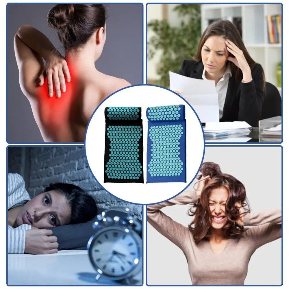 Acupressure Yoga Mat Relieve Stress Back Body Pain Spike Mat