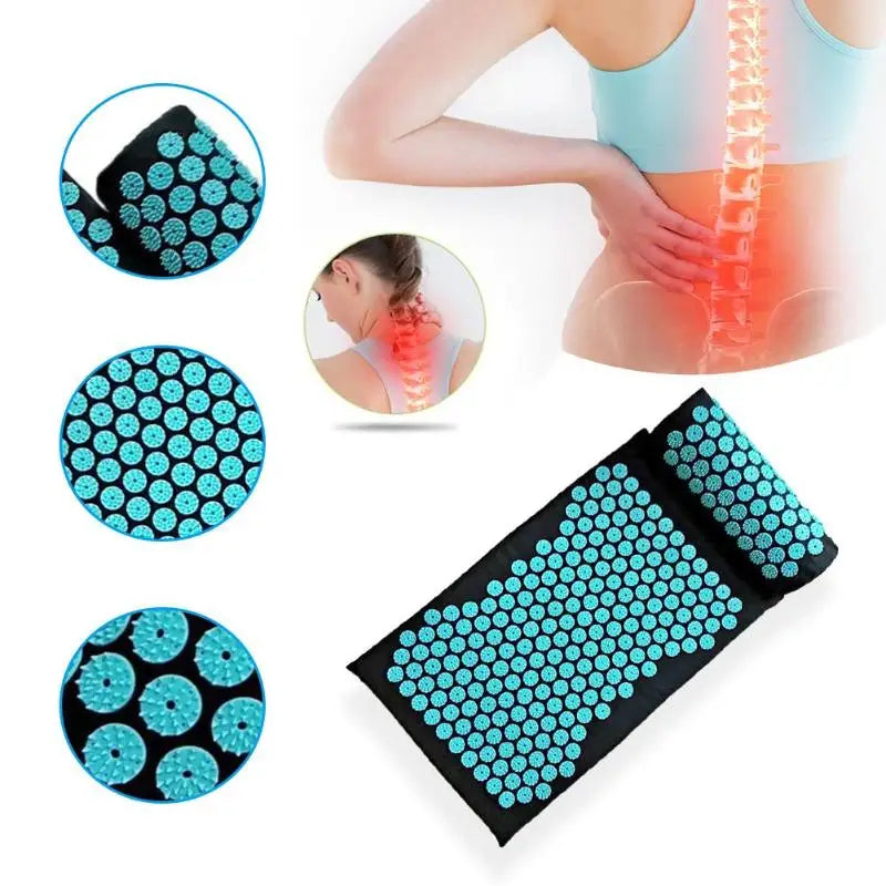 Acupressure Yoga Mat Relieve Stress Back Body Pain Spike Mat