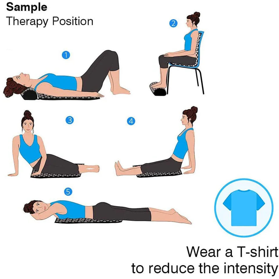 Acupressure Yoga Mat Relieve Stress Back Body Pain Spike Mat