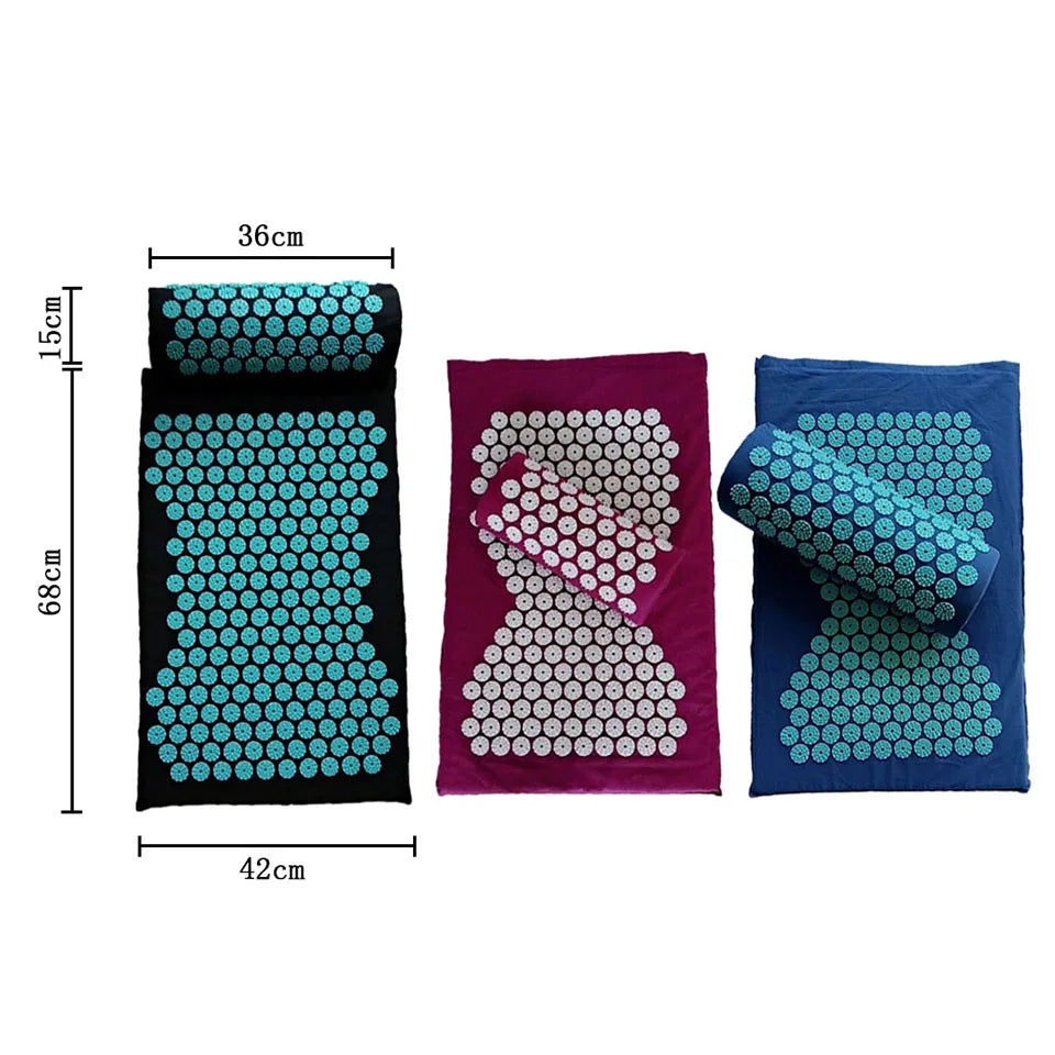Acupressure Yoga Mat Relieve Stress Back Body Pain Spike Mat