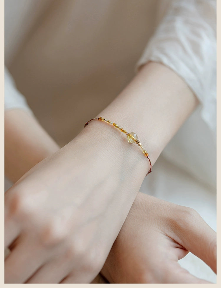 Strawberry Quartz Original Women Woven Hand Strap