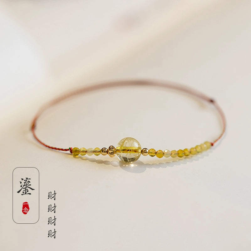 Strawberry Quartz Original Women Woven Hand Strap