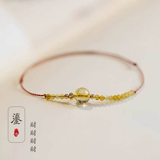 Strawberry Quartz Original Women Woven Hand Strap