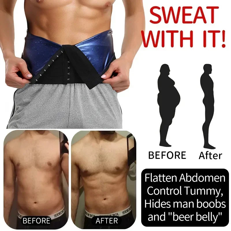 Waist Control Shaper Girdle Shapewear Corset Sweat Tummy Workout Sauna Thermo Abdomen Fat Men Gym Slimming Trainer Burning Belt