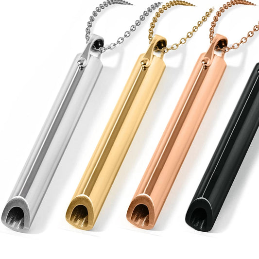 Breathing Necklace Stainless Steel Pendant