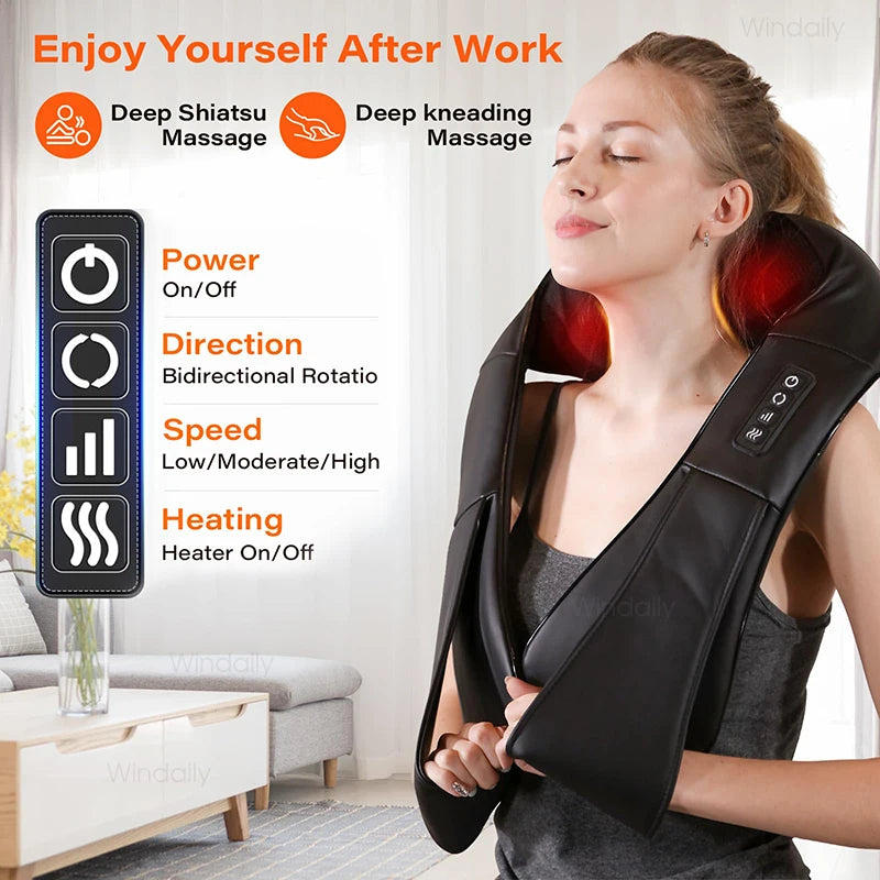 Shiatsu Neck and Shoulder Massager With Heat