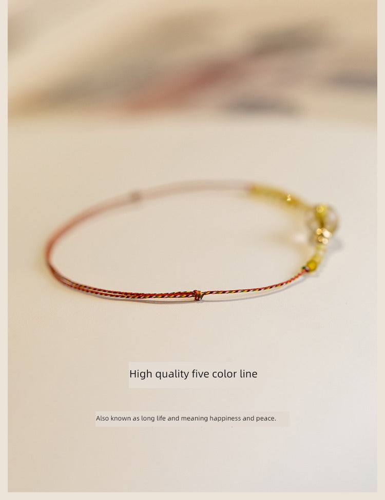 Strawberry Quartz Original Women Woven Hand Strap