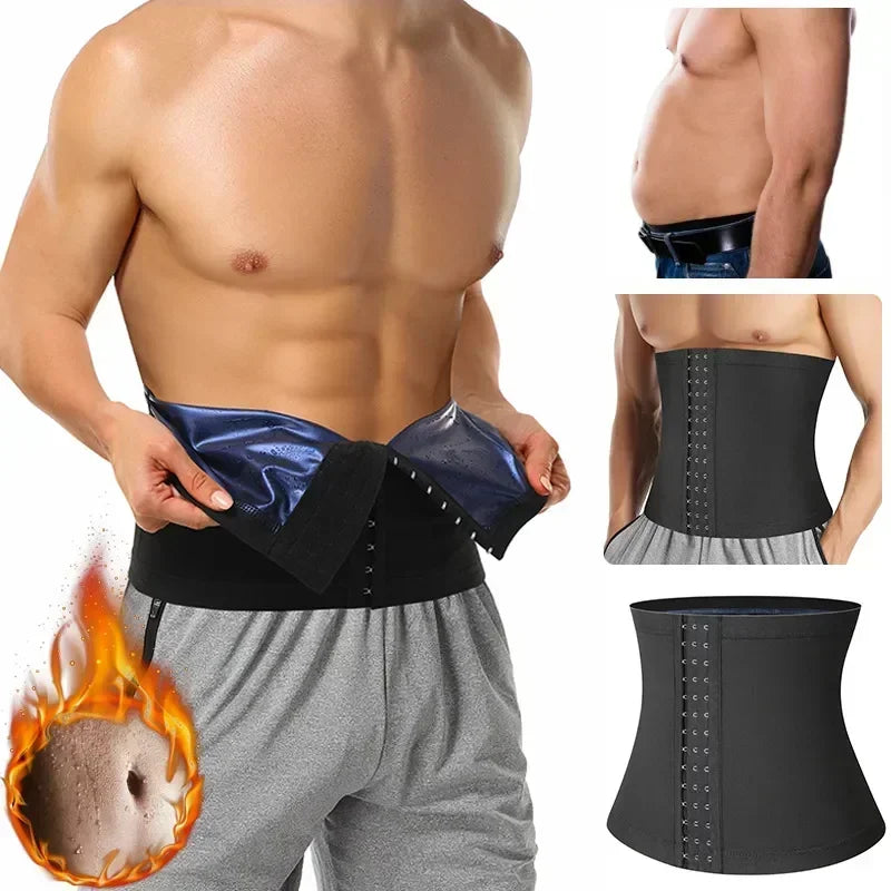 Waist Control Shaper Girdle Shapewear Corset Sweat Tummy Workout Sauna Thermo Abdomen Fat Men Gym Slimming Trainer Burning Belt