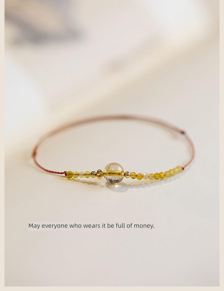 Strawberry Quartz Original Women Woven Hand Strap