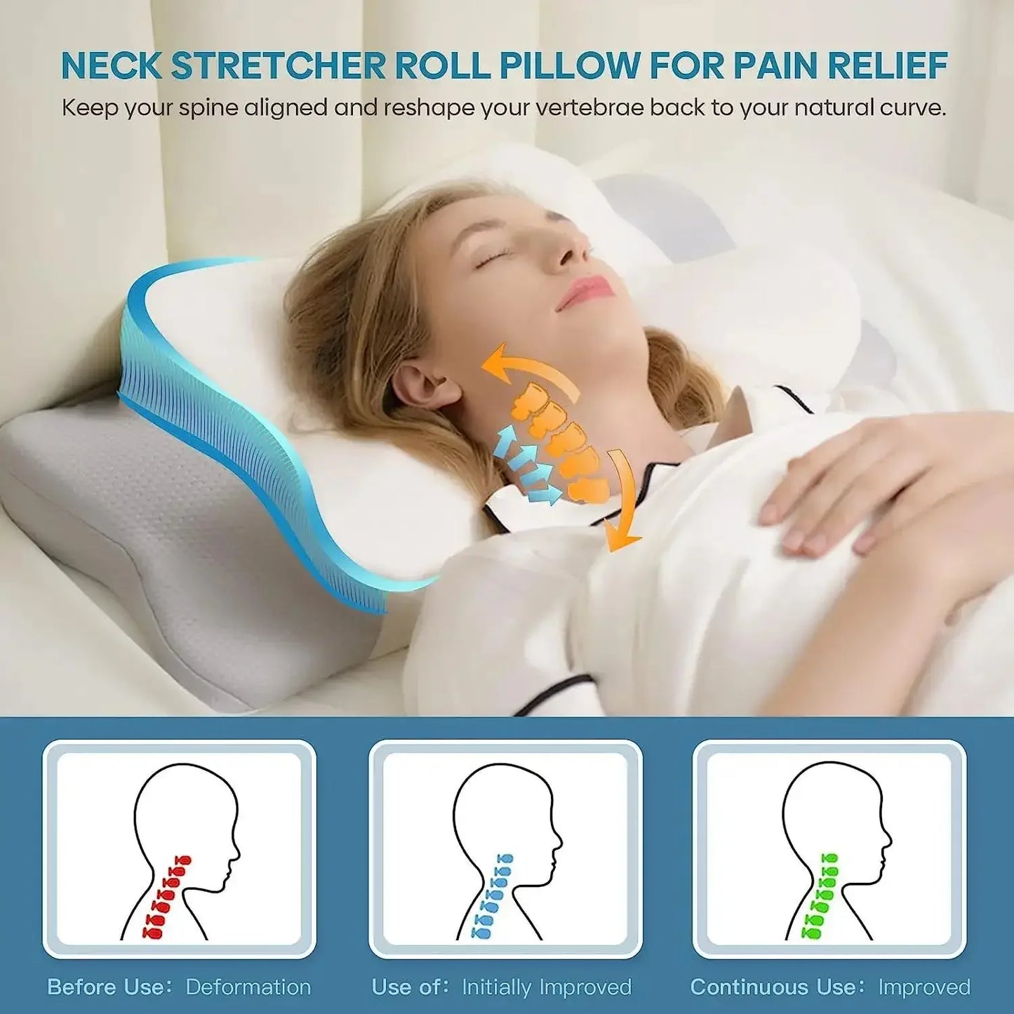 Cervical Pillow Odorless Orthopedic Pillow for Neck and Shoulder Pain