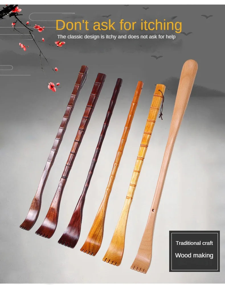 Long Handle Wooden Back Scratcher Massager