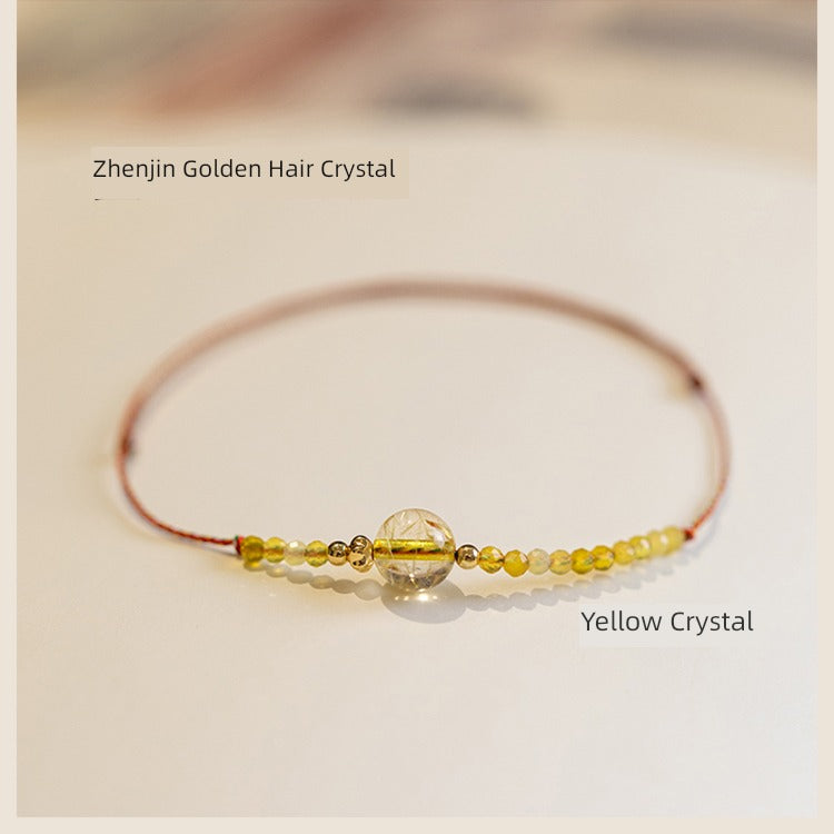 Strawberry Quartz Original Women Woven Hand Strap