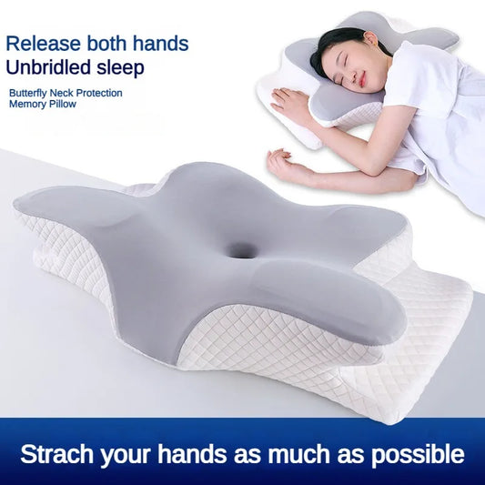 Ergonomic Orthopedic Neck Support Contour Pillow For Side Back Stomach Sleepers