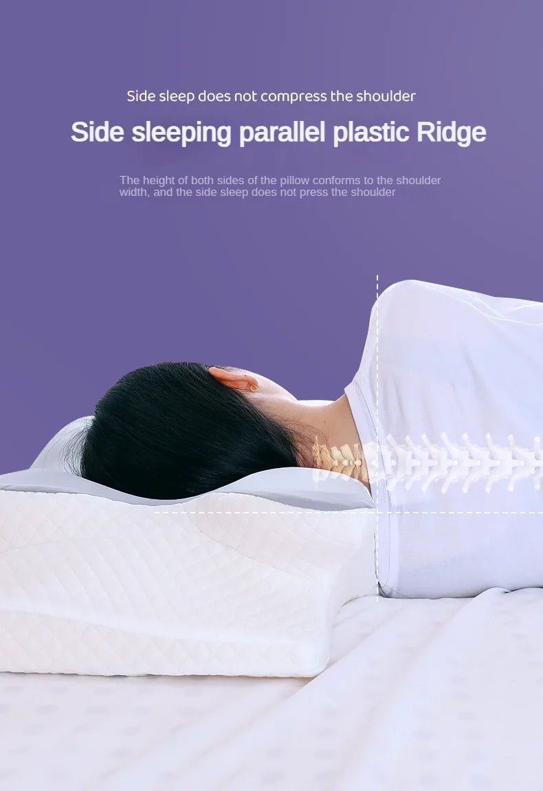 Ergonomic Orthopedic Neck Support Contour Pillow For Side Back Stomach Sleepers