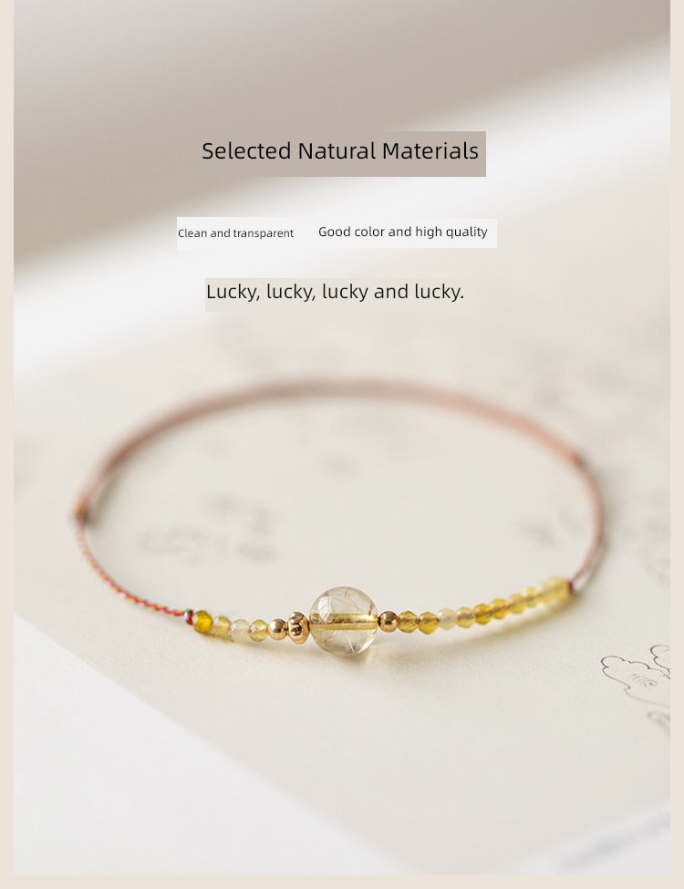 Strawberry Quartz Original Women Woven Hand Strap