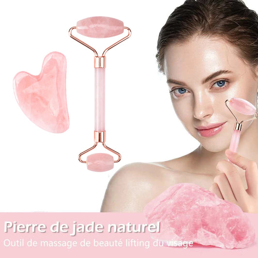 Natural Facial Massager Face Roller, Jade Stone Roller
