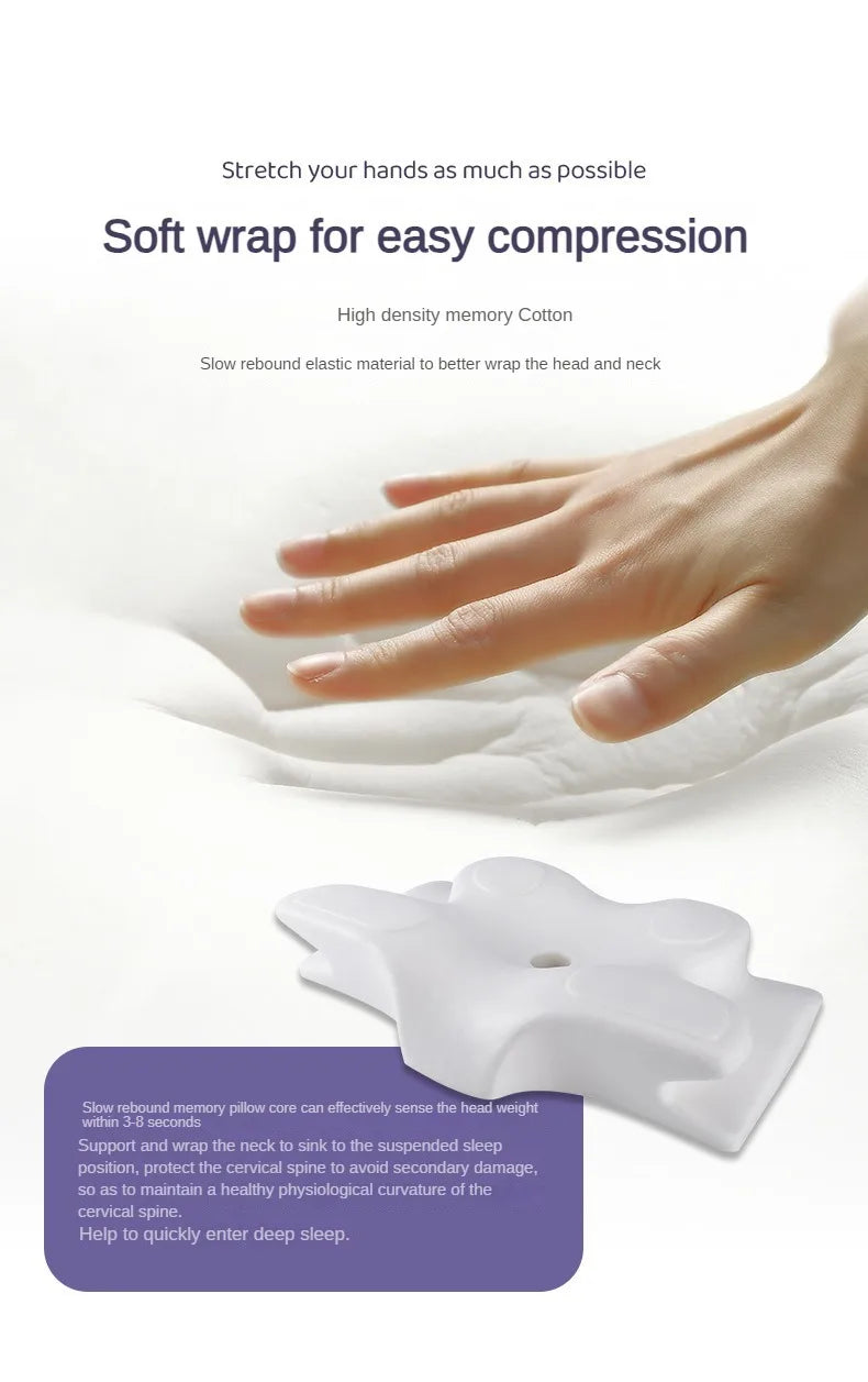 Ergonomic Orthopedic Neck Support Contour Pillow For Side Back Stomach Sleepers