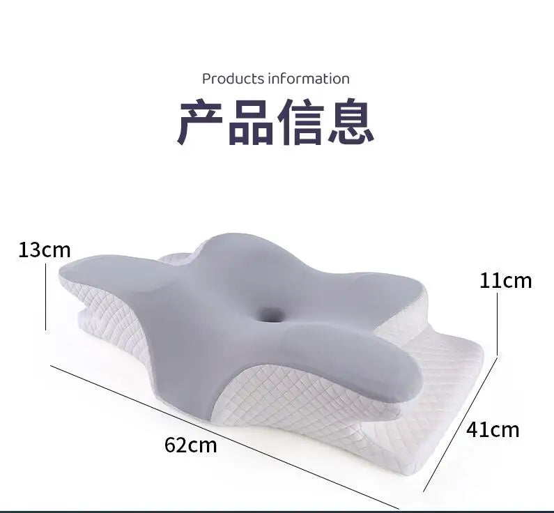 Ergonomic Orthopedic Neck Support Contour Pillow For Side Back Stomach Sleepers