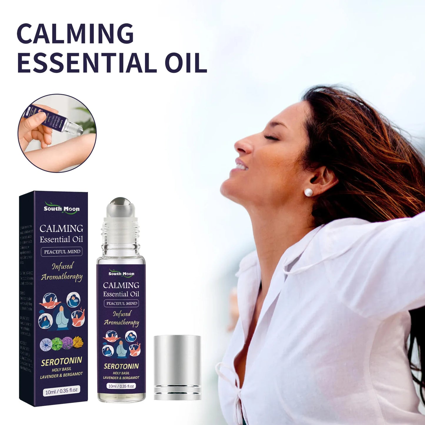South Moon Calming Essential Oil Stress Relieve Improve Mental Anxiety Nerve Relax Insomnia Fragrant Help Sleep Anti Anxiety Oil