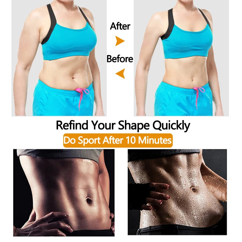 Women Thermo Sweat Vest Men Sauna Tank Top Slimming Belly Compression Waist Trainer Fat Burning Abdomen Workout Shirt Gym Corset