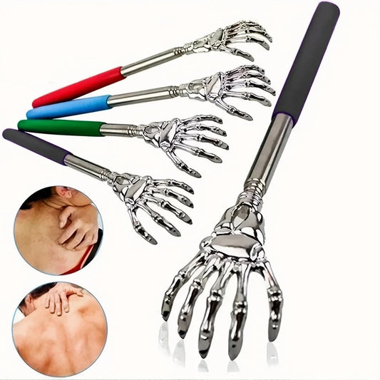 Premium Portable Extendable Back Scratcher | Telescoping Stainless Steel Massager for Humans & Pets