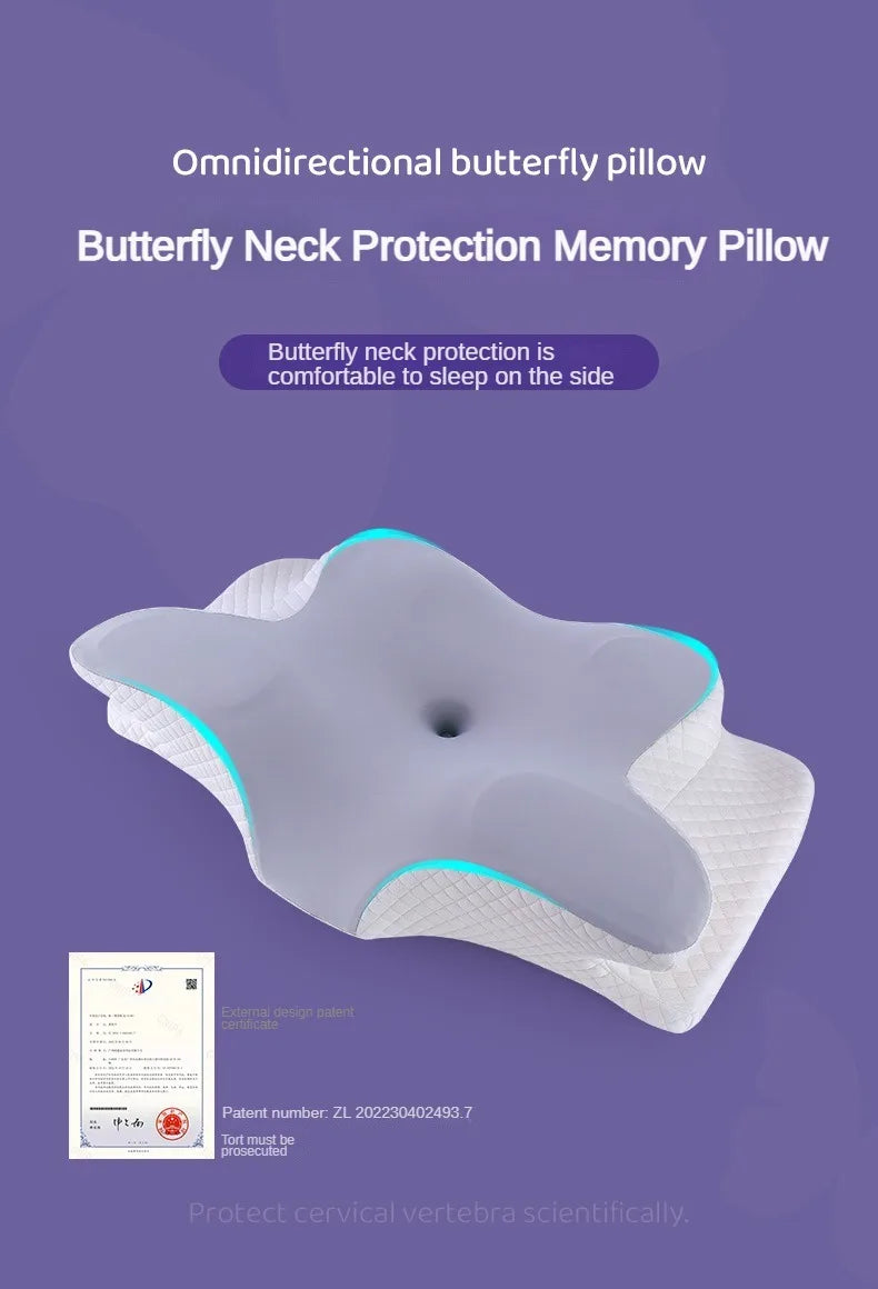 Ergonomic Orthopedic Neck Support Contour Pillow For Side Back Stomach Sleepers