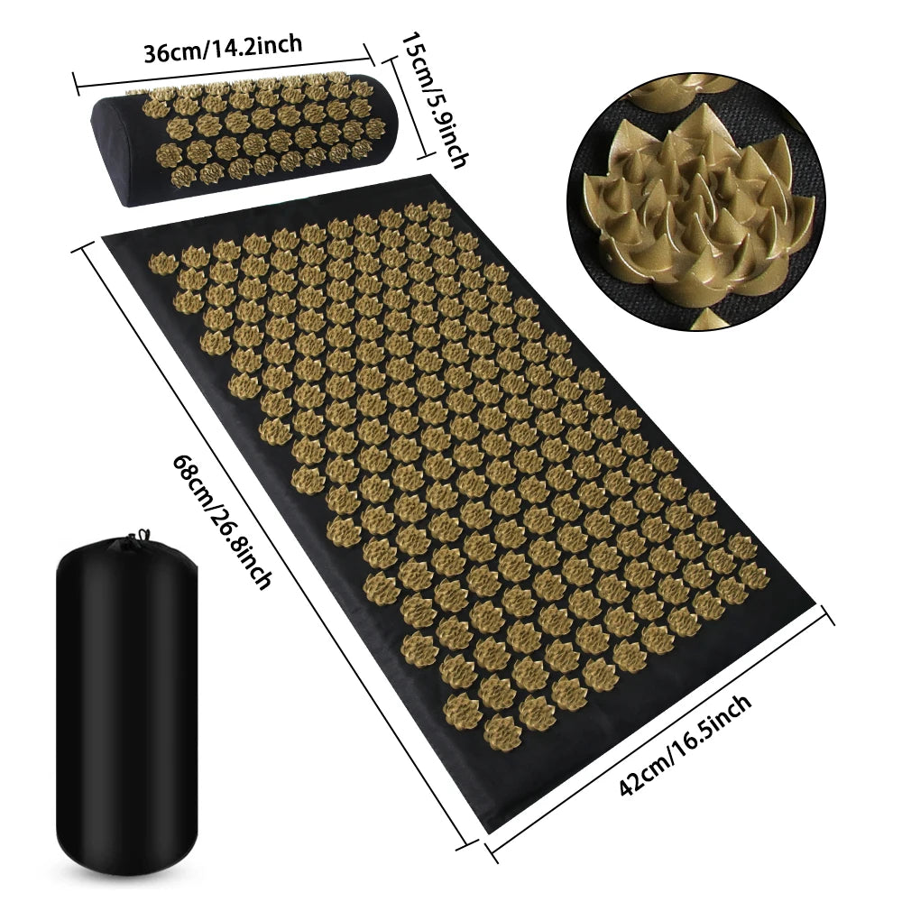 acupuncture mat gold size