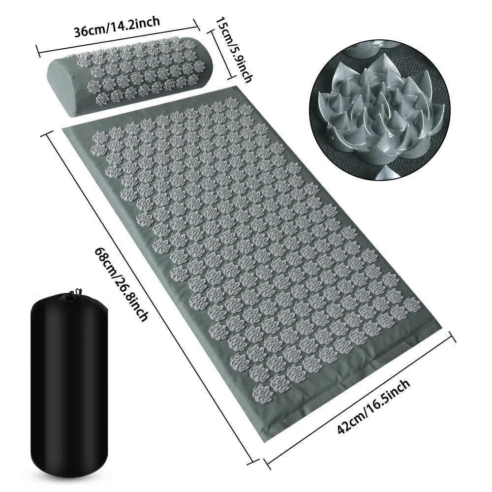 acupuncture mat gray size