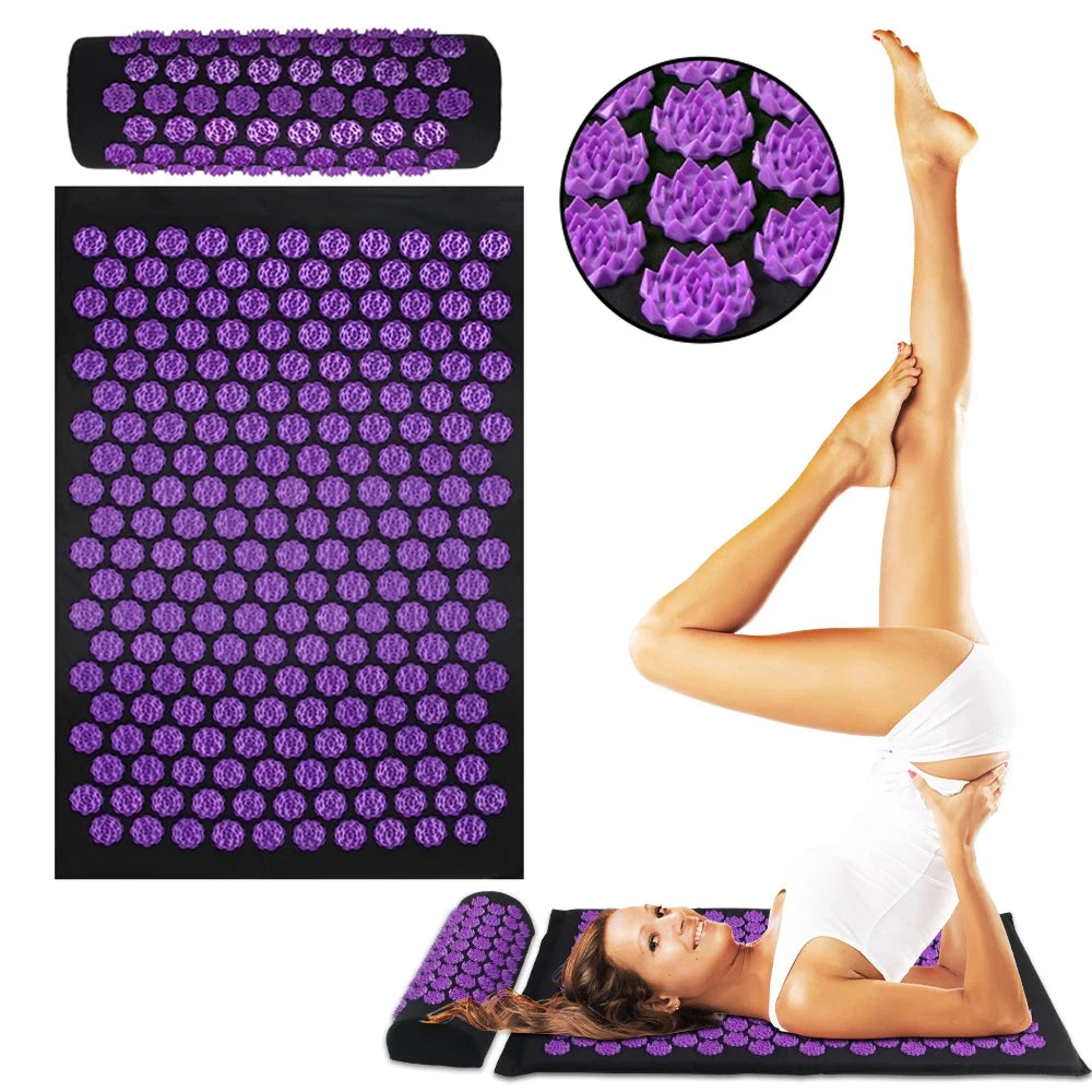 acupuncture mat in use