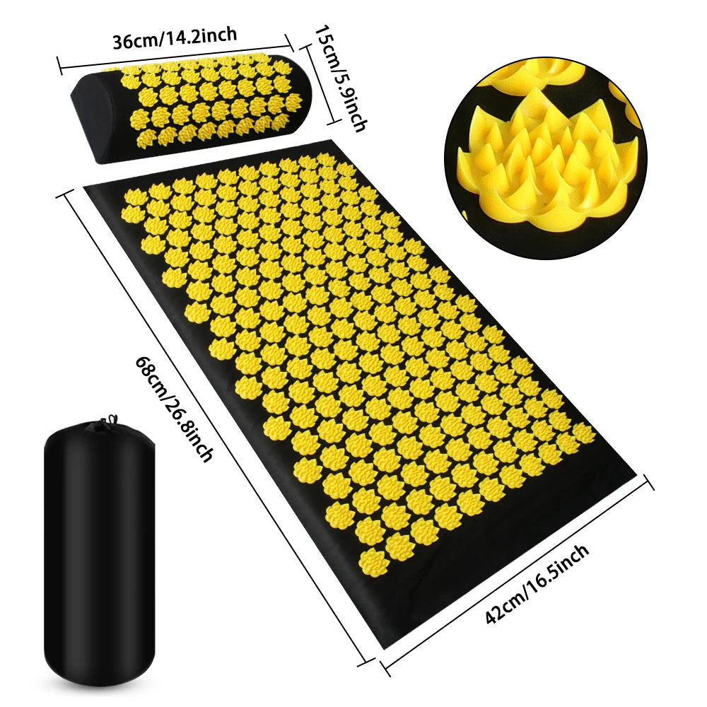 acupuncture mat yellow size