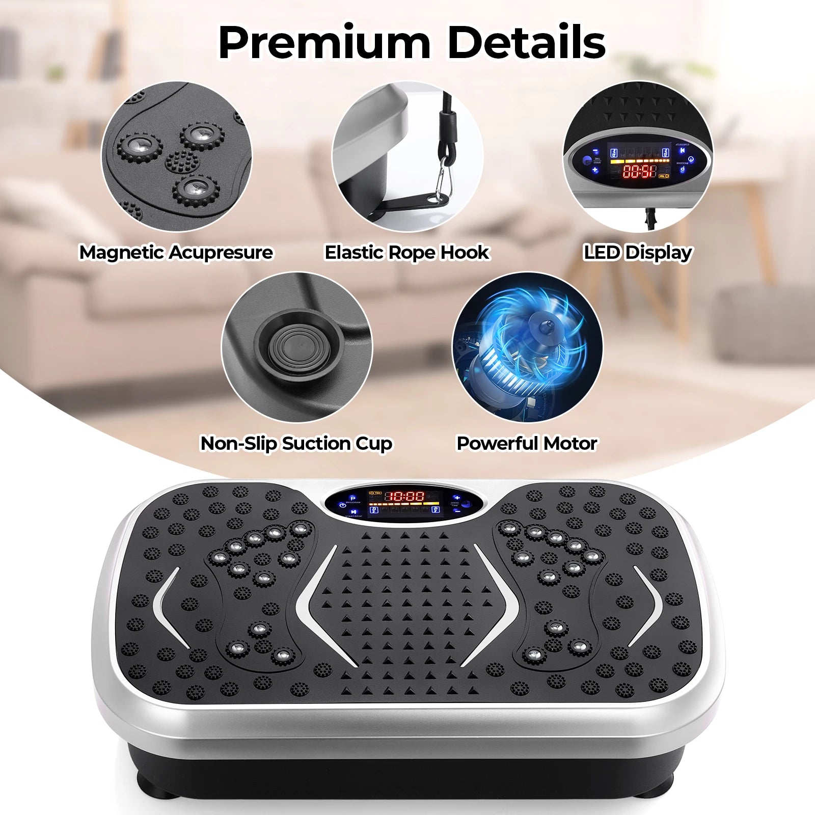 Vibration Plate Exercise Machine Whole Body Workout Fitness 3D Vibration Platform Whole Body Vibration Machine for Home Fitness